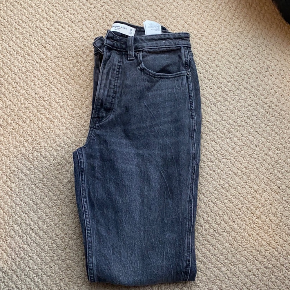 abercrombie black skinny high rise jeans